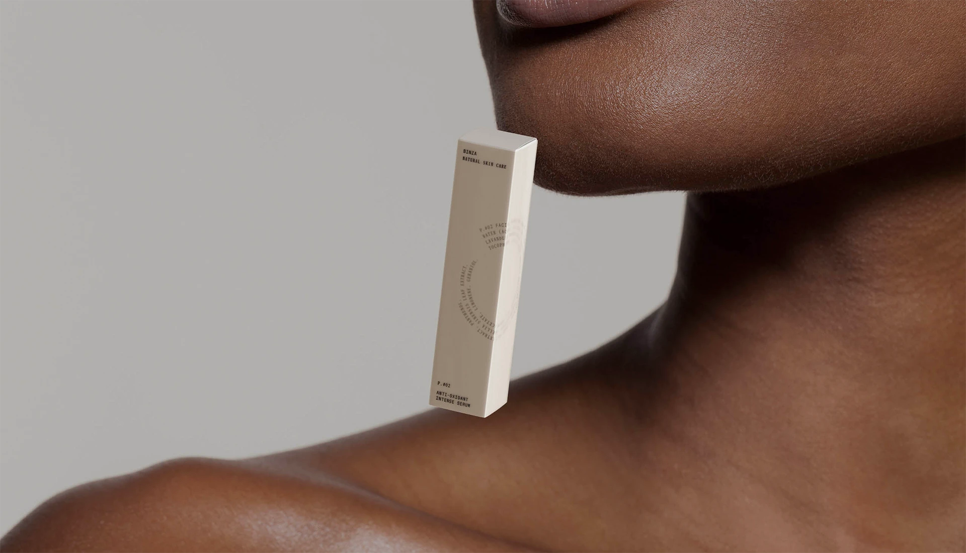 Render 3D. Packaging de Binza.