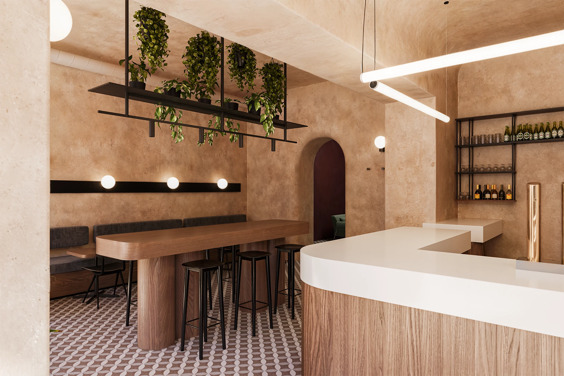 3D render. Restaurante Terra. 